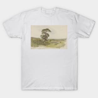 A Landscape in Snowdonia with a Tree in the Foreground by John Linnell T-Shirt